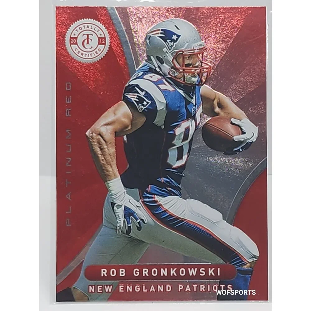 2012 Panini Totally Certified Platinum Red #87 Rob Gronkowski NFL Card